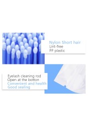 Eyelash Brush Set Cotton Swab Small Single Brush False Eyelashes Extension Cleaning 100/500/1000pcs