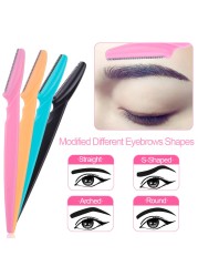 20/40/80pcs Eye Brow Razors Face Safe Shaping Knife Eyebrow Trimmer Shaver Facial Hair Removal Blades Cutter Makeup Tools Woman