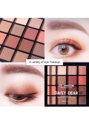 16 Colors Shimmer Matte Eyeshadow Palette Waterproof Long Lasting Eye Shadow Pigment Earth Color Eyes Makeup Cosmetics TSLM1