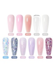 Born Pretty Gel For Nail Extension Clear Glitter Extension Soak Off UV Gel Polish Nail Art Acrylic UV Gel Polish Manicure