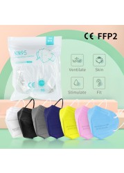 Adult FFP2 Masks FFP2 CE Approved Masks FFP2 Approved Mask Spain Black Face Mask KN95 Respirator Filter ffp2mascarillas