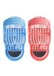 Plastic Bathing Massage Slippers Foot Cleaner Heel Scrub Foot Scrub Care Device