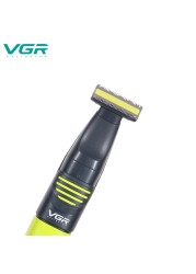 VGR Professional Face Body Hair Trimmer for Men Beard Trimmer Stubble Hair Clipper Nose Mustache Rechargeable Electric Shaver