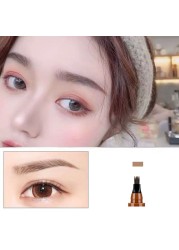 4 Fork Waterproof Eyebrow Pencil Women 3D Long Lasting Natural Liquid Eye Brow Pen Eyebrow Tint Tattoo Pen Tip Makeup Tools