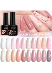 LILYCUTE 10pcs/set Pink Nude Gel Nail Polishing Kit Glitter Sequins Semi Permanent Soak Off UV Led Colorful DIY Nail Art Polish