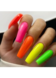 LILYCUTE 10pcs/set Fluorescent Gel Nail Polish Kit Neon Semi-Permanent Soak Off UV Led Gel Varnish Manicure For Nails Art Gel