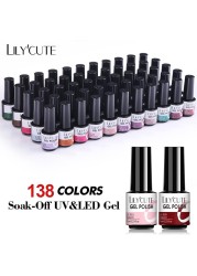 LILYCUTE Nail Gel Polish Set All For Manicure UV LED Dryer Lamp Kit With 18/12pcs Semi-Permanent Soak Off Nail Art Tool Set