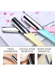 1pc Multicolor Eyebrow Trimmer Hair Remover Razors Face Shaver Sharp Portable Woman Safety Makeup Cosmetics Tool