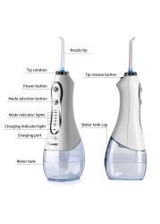 AZDENT Newest HF-6 5 Models Electric Oral Irrigator With Travel Bag Cordless Portable Water Dental Flosser 5pcs Jet