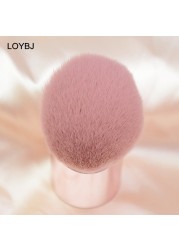 LOIBIG 1PC Oblique Cosmetic Powder Brush Round Head Powder Foundation Blush Contour Brushes Professional Cosmetic Blending Tools