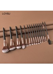 Loebig Beauty Makeup Brushes Cosmetic Brush Set Powder Foundation Blush Highlighting Eye Shadow Eyebrow Eye Lashes Make Up Tools