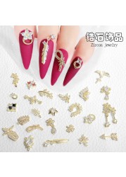 Japanese nail art zircon jewelry high-end luxury zircon real gold and color net red nail decoration G1047-G1070