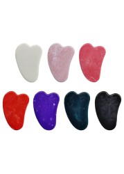 1pc Natural Jade Gua Sha Scraper for Face Neck Skin Lifting Wrinkle Remover Beauty Care Massage Pink Quartz Jade Guasha Board