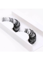 New 1Pairs DD Curl 3D Faux Mink Eye Handmade Reusable Fluffy Super Curl Russia Volume False Eyelashes Makeup Eyelashes