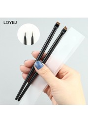 Loebig 1/2pcs Blade Makeup Brushes Thin Angled Eyebrow Flat Brush Fine Eyeliner Brush Professional Liner Eyebrow Beauty Makeup Tools