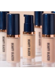 Full Coverage Matte Foundation Light Concealer Brighten Face Base Tone Whitening Face Makeup Long Lasting Liquid Cosmetic TSLM2