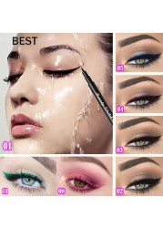 12 Colors Matte Eyeliner Waterproof Liquid Eyeliner Pen Black Blue Colored Eyeliner Long Lasting Eyeliner Pigments