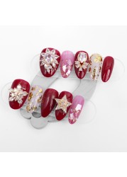 Nail Art Real Gold Zircon Heart Butterfly Shell Micro Inlaid Nail Diamond Decoration