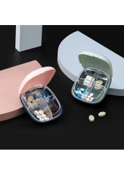 2022 New Design Pill Case Portable 4 Grids Nordic Pill Box Tablet Medicine Storage Holder Splitter Organizer Container