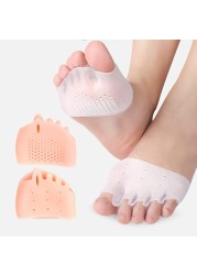 Silicone Forefoot Pads Toe Separator Cushion Pad Pain Relief Shoes Insoles Finger Toe Valgus Corrector Gel Pads Foot Care