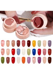 30 Solid Colors Nail Polish Painting Gel Super Texture Pure Color Full Coverage DIY Nail Art Designs Gel Nail Art Gel TSLM1