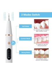 Ultrasonic Dental Scaler Calculus Remover for Tartar Stain Tooth Electric Teeth Whitening Sonic Teeth Plaque Cleaner