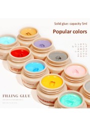 22 Color Solid Canned Gel Nail Polish No Flowing Full Coverage Pigmented Color Paint DIY Nail Art Designs Nail Gel Polish TSLM1