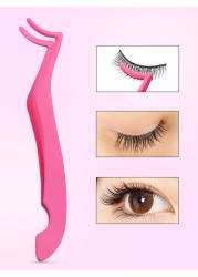 False Eyelash Tweezers Fake Eye Lash Rod Eyelash Extension Curler Pliers Auxiliary Clip Clamp Makeup Tweezers Tools