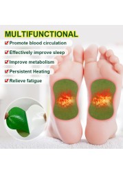 24pcs=2bags Detox Foot Patches Promote Blood Circulation Improve Sleep Wormwood Extract Feet Health Care Sticker Herbal Pad A833