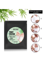 10pcs Bamboo Foot Patch Detox Weight Loss Foot Patch Promote Sleep Detox Anti Swelling Dispel Moisture Feet Supplies