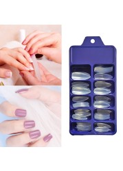 100pcs Solid Color False Nail Tips Full Cover Matte Acrylic Ballerina Fake Nails Tip DIY Beauty Manicure Extension Tools