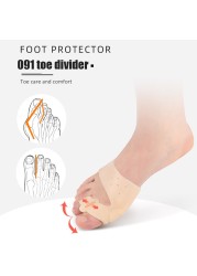 Toes Separator Bunion Orthopedic Ectropion Adjuster Hallux Valgus Bunion Corrector Pad Toe Straightener External Devices Foot Care Tool