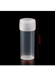 20pcs 5ml Plastic Test Tubes Vials Sample Container Powder Craft Screw Cap Bottles For Office School Chemistry Supplies