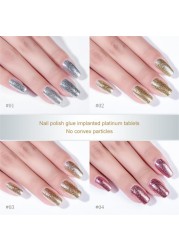 Nail Art Line Gel Polish Nail High Density Platinum Glue Glittering Painted Phototherapy Glitter Metallic Glitter Painting Platinum TSLM1