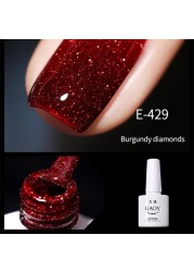 1 Pack Glitter Gel Nail Polish Iridescent Sparkling Sequins Reflective Semi-Permanent UV LED Nail Gel Varnish TSLM1