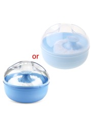 Portable Baby Soft Body Talc Powder Puff Sponge Container Box Useful Supplies