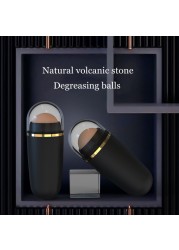 Facial Oil Absorption Roller Natural Volcanic Stone Body Massage Stick Face Makeup Tool Skin Care Face Pore Cleaning Oil Roller