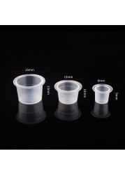 500pcs Tattoo Ink Cup Cover Newest Plastic Stand Permanent Makeup Container Tattoo Supplies M Size