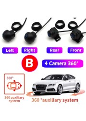 360° Panoramic Camera 720P HD Rear/Front/Left/Right 360 Panoramic Car Accessories Android Radio