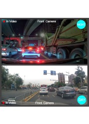 4 Inch Car Avto DVR Dash Cam HD 1080P Video Recorder With Dvr Rear View Camera 2 In 1 Recording Night Vision G-Sensor Dashcam