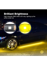 Car Light Under Glow Flexible Strip LED Underbody Lights Remote/APP Control Car Led Neon Light RGB Decorative Atmosphere Lamp