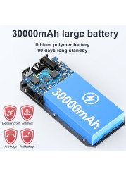 30000mAh Car Jump Starter Emergency Power Bank 1200A Portable Battery Charger 12V Truck 3.0L/6.0L Auto Booster Starting Device