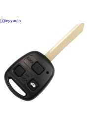 jingyuqin With Rubber Pad Remote Car Key Shell Case For Toyota Yaris Carina Corolla Avensis Cover Toy47 Blade