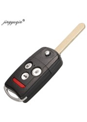 jingyuqin 2/3/4 Buttons Flip Car Remote Key Shell Fob Fit For Honda Acura Civic Accord Jazz CRV HRV Key Housing Housing Replacement