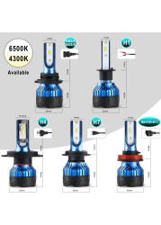 BraveWay H4 Led Headlight LED Bulb For Car Fog Light Bulb H1 H3 H7 LED H11 9005 9006 HB3 HB4 12000LM 12V Diode Lamps 4300K/6500K