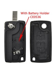 World Datong Car Remote Key for Peugeot 307 308 2009 408 407 207 2007 SW Citroen C2 C3 CE0536 433 Ask PCF7961 Replacement Samrt Key