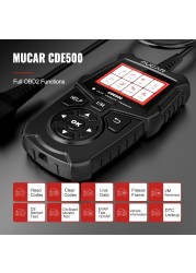 Mokar CDE500 Obd2 Automotive Scanner Full Obd 2 Function Diagnostic Tools Car Diagnostic Code Reader DTC Search PK THINKOBD 500