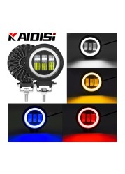 2pcs LED Work Light 12V 30W Fog Lights Waterproof 4x4 Offraod SUV Motorcycle Auto Car Auxiliary Headlight Led Round Car Lights