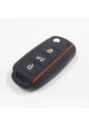 3 Buttons Silicone Car Key Cover Case For VW Golf 4 5 6 7 Bora Jetta Polo MK4 MK6 Bora Passat B5 B6 Superb Tiguan Beetle