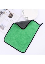 Microfiber Towel Car Windshield Accessories Car Dry Cleaning Rag Household Detailing Kitchen Towels Washing Tools Supplies